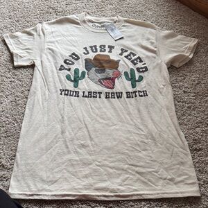 Spencer's Cream Tee with Graphic Design